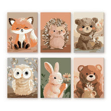 Afbeelding in Gallery-weergave laden, Mini Schilderen op Nummer 15x20cm (6 stuks) - Bosportretten 2