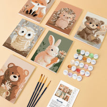 Afbeelding in Gallery-weergave laden, Mini Schilderen op Nummer 15x20cm (6 stuks) - Bosportretten 2