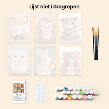 Afbeelding in Gallery-weergave laden, Mini Schilderen op Nummer 15x20cm (6 stuks) - Bosportretten 2