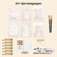 Afbeelding in Gallery-weergave laden, Mini Schilderen op Nummer 15x20cm (6 stuks) - Bosportretten 2