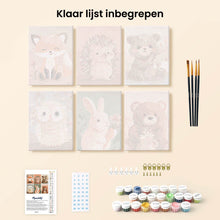 Afbeelding in Gallery-weergave laden, Mini Schilderen op Nummer 15x20cm (6 stuks) - Bosportretten 2