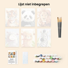 Afbeelding in Gallery-weergave laden, Mini Schilderen op Nummer 15x20cm (6 stuks) - Wildlife Portretten 1
