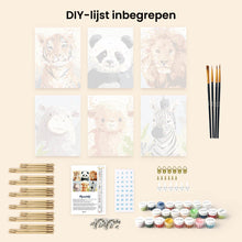Afbeelding in Gallery-weergave laden, Mini Schilderen op Nummer 15x20cm (6 stuks) - Wildlife Portretten 1