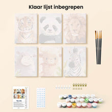 Afbeelding in Gallery-weergave laden, Mini Schilderen op Nummer 15x20cm (6 stuks) - Wildlife Portretten 1