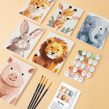 Afbeelding in Gallery-weergave laden, Mini Schilderen op Nummer 15x20cm (6 stuks) - Wildlife Portretten 2