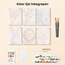 Afbeelding in Gallery-weergave laden, Mini Schilderen op Nummer 15x20cm (6 stuks) - Wildlife Portretten 2