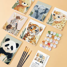 Afbeelding in Gallery-weergave laden, Mini Schilderen op Nummer 15x20cm (6 stuks) - Wildlife Portretten 3