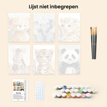 Afbeelding in Gallery-weergave laden, Mini Schilderen op Nummer 15x20cm (6 stuks) - Wildlife Portretten 3