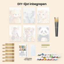 Afbeelding in Gallery-weergave laden, Mini Schilderen op Nummer 15x20cm (6 stuks) - Wildlife Portretten 3