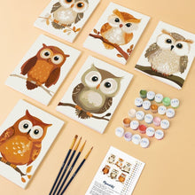 Afbeelding in Gallery-weergave laden, Mini Schilderen op Nummer 15x20cm (6 stuks) - Boswachters