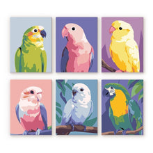 Afbeelding in Gallery-weergave laden, Mini Schilderen op Nummer 15x20cm (6 stuks) - Jungle Melodie