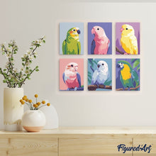 Afbeelding in Gallery-weergave laden, Mini Schilderen op Nummer 15x20cm (6 stuks) - Jungle Melodie