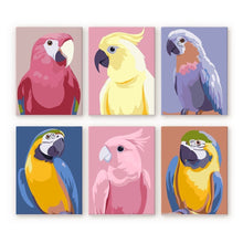 Afbeelding in Gallery-weergave laden, Mini Schilderen op Nummer 15x20cm (6 stuks) - Tropische Veren