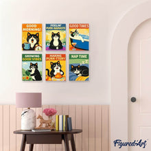 Afbeelding in Gallery-weergave laden, Mini Schilderen op Nummer 15x20cm (6 stuks) - Goede Tijden met Katten