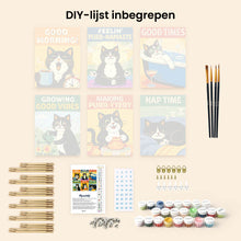 Afbeelding in Gallery-weergave laden, Mini Schilderen op Nummer 15x20cm (6 stuks) - Goede Tijden met Katten