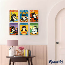 Afbeelding in Gallery-weergave laden, Mini Schilderen op Nummer 15x20cm (6 stuks) - Blije Katmomenten