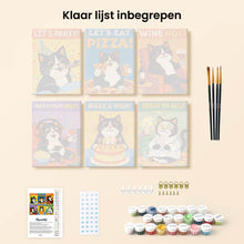 Afbeelding in Gallery-weergave laden, Mini Schilderen op Nummer 15x20cm (6 stuks) - Blije Katmomenten