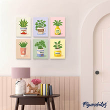 Afbeelding in Gallery-weergave laden, Mini Schilderen op Nummer 15x20cm (6 stuks) - Dagelijkse Plantenpotten