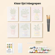 Afbeelding in Gallery-weergave laden, Mini Schilderen op Nummer 15x20cm (6 stuks) - Dagelijkse Plantenpotten