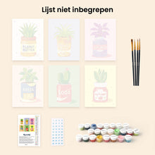 Afbeelding in Gallery-weergave laden, Mini Schilderen op Nummer 15x20cm (6 stuks) - Jardijntje in een Pot