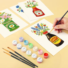 Afbeelding in Gallery-weergave laden, Mini Schilderen op Nummer 15x20cm (6 stuks) - Bloeiende Flessen