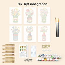 Afbeelding in Gallery-weergave laden, Mini Schilderen op Nummer 15x20cm (6 stuks) - Bloeiende Flessen