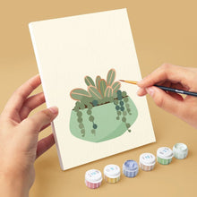 Afbeelding in Gallery-weergave laden, Mini Schilderen op Nummer 15x20cm (6 stuks) - Schattige Cactuscollectie 1