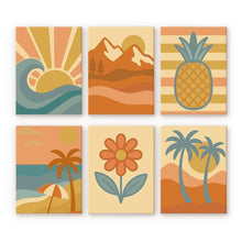 Afbeelding in Gallery-weergave laden, Mini Schilderen op Nummer 15x20cm (6 stuks) - Retro Zomer Vibes