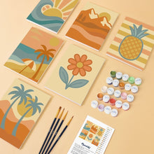 Afbeelding in Gallery-weergave laden, Mini Schilderen op Nummer 15x20cm (6 stuks) - Retro Zomer Vibes