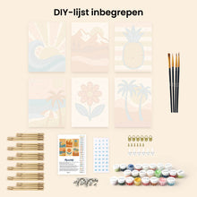 Afbeelding in Gallery-weergave laden, Mini Schilderen op Nummer 15x20cm (6 stuks) - Retro Zomer Vibes