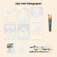 Afbeelding in Gallery-weergave laden, Mini Schilderen op Nummer 15x20cm (6 stuks) - Gouden Citroenenboeket