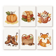 Afbeelding in Gallery-weergave laden, Mini Schilderen op Nummer 15x20cm (6 stuks) - Herfst Hygge