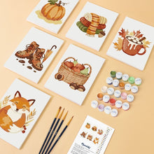 Afbeelding in Gallery-weergave laden, Mini Schilderen op Nummer 15x20cm (6 stuks) - Herfst Hygge