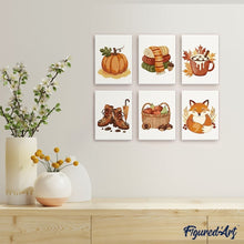 Afbeelding in Gallery-weergave laden, Mini Schilderen op Nummer 15x20cm (6 stuks) - Herfst Hygge