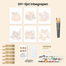 Afbeelding in Gallery-weergave laden, Mini Schilderen op Nummer 15x20cm (6 stuks) - Herfst Hygge