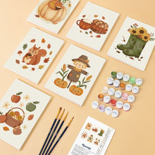 Afbeelding in Gallery-weergave laden, Mini Schilderen op Nummer 15x20cm (6 stuks) - Herfstoogst