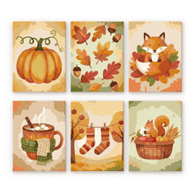 Afbeelding in Gallery-weergave laden, Mini Schilderen op Nummer 15x20cm (6 stuks) - Herfst in het Bos