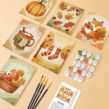 Afbeelding in Gallery-weergave laden, Mini Schilderen op Nummer 15x20cm (6 stuks) - Herfst in het Bos