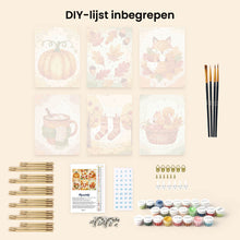 Afbeelding in Gallery-weergave laden, Mini Schilderen op Nummer 15x20cm (6 stuks) - Herfst in het Bos