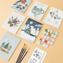 Afbeelding in Gallery-weergave laden, Mini Schilderen op Nummer 15x20cm (6 stuks) - Winter Hygge