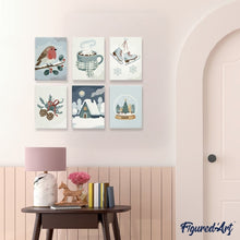 Afbeelding in Gallery-weergave laden, Mini Schilderen op Nummer 15x20cm (6 stuks) - Winter Hygge