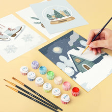 Afbeelding in Gallery-weergave laden, Mini Schilderen op Nummer 15x20cm (6 stuks) - Winter Hygge