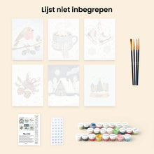 Afbeelding in Gallery-weergave laden, Mini Schilderen op Nummer 15x20cm (6 stuks) - Winter Hygge