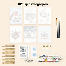 Afbeelding in Gallery-weergave laden, Mini Schilderen op Nummer 15x20cm (6 stuks) - Winter Hygge