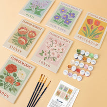 Afbeelding in Gallery-weergave laden, Mini Schilderen op Nummer 15x20cm (6 stuks) - Bloemenmarkt 1