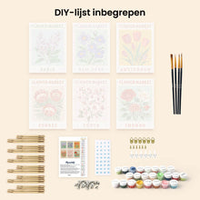 Afbeelding in Gallery-weergave laden, Mini Schilderen op Nummer 15x20cm (6 stuks) - Bloemenmarkt 1