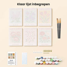 Afbeelding in Gallery-weergave laden, Mini Schilderen op Nummer 15x20cm (6 stuks) - Bloemenmarkt 1