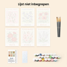 Afbeelding in Gallery-weergave laden, Mini Schilderen op Nummer 15x20cm (6 stuks) - Bloemenmarkt 2