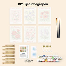 Afbeelding in Gallery-weergave laden, Mini Schilderen op Nummer 15x20cm (6 stuks) - Bloemenmarkt 2