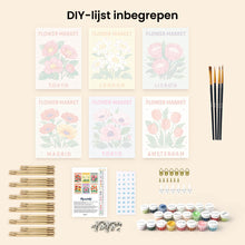 Afbeelding in Gallery-weergave laden, Mini Schilderen op Nummer 15x20cm (6 stuks) - Bloemenmarkt 3